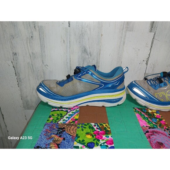 Hoka One One Bondi 3 Mens 12 Running Shoes Low Top Athletic F10014G Blue Gray main image 13